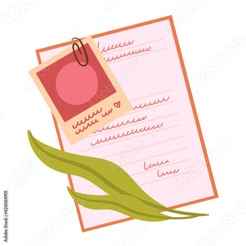 Love postcrossing letter. Worldwide correspondence, send messages vector illustration photo