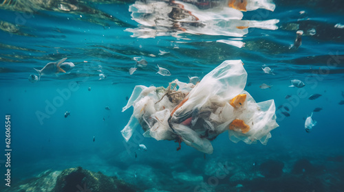 Plastic Waste and its Impact on Marine Life - AI-Generated © Sachin