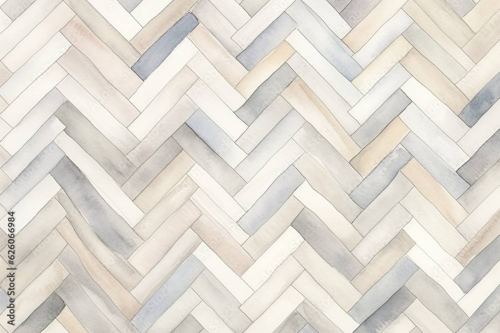 Cozy herringbone pattern, Scandinavian warmth, light gray and cream, watercolor technique Cozy herringbone pattern, Scandinavian warmth, light gray and cream, watercolor technique