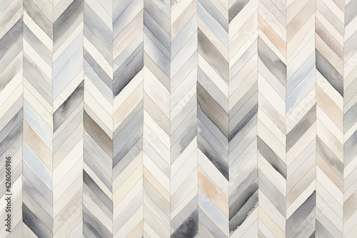 Cozy herringbone pattern, Scandinavian warmth, light gray and cream, watercolor technique