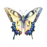 Watercolor swallowtail butterfly . Generative Ai