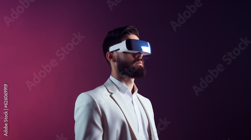 Man wearing VR Glasses - AI-Generated © Sachin