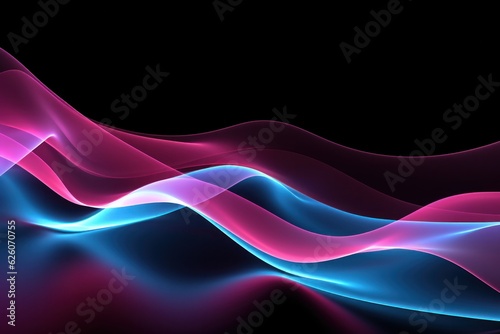 Abstract Neon Wave background. Illustration