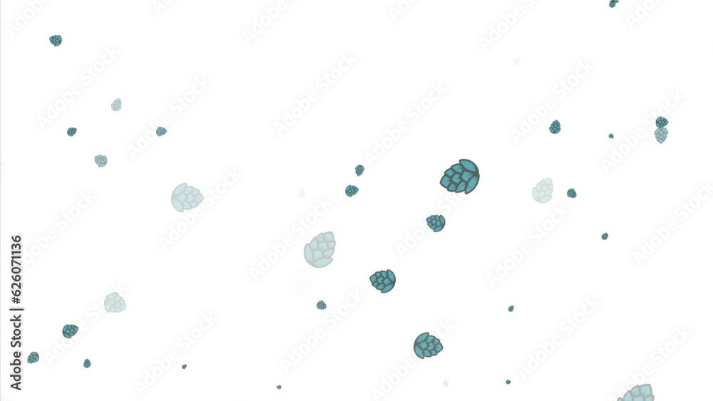 animated background with many blue hops animated background with many blue hops