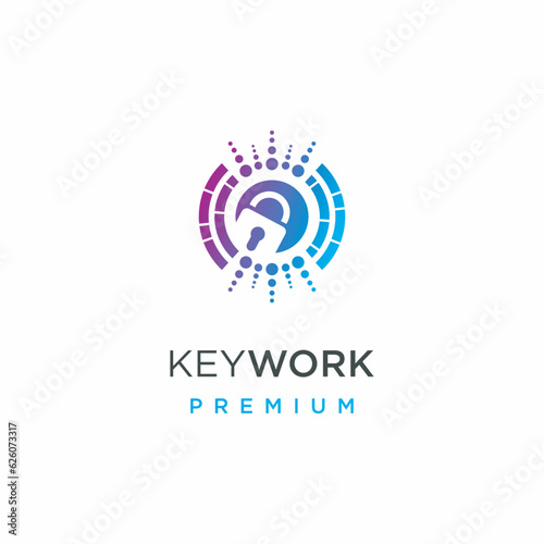 Free Download app network key illustration, creative vector design template - GFXLoad