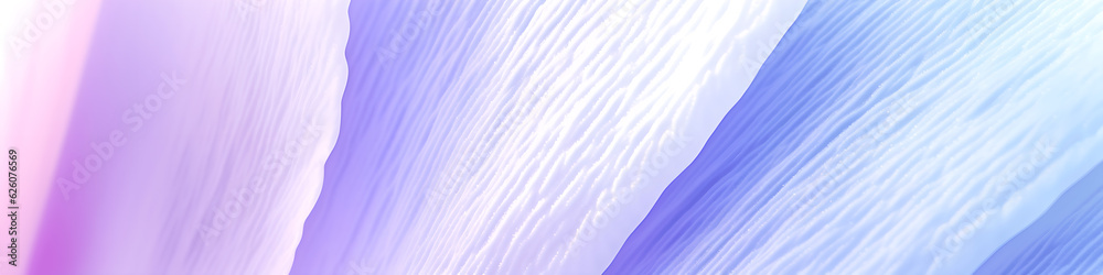 Obraz premium Macro shot of a purple white petal, flower, blossom, stamen, stigma, anther, filament. Pattern and texture of petals for background banner