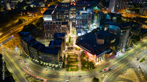 Unique photo of Leeds during the nighttime taken with a drone
