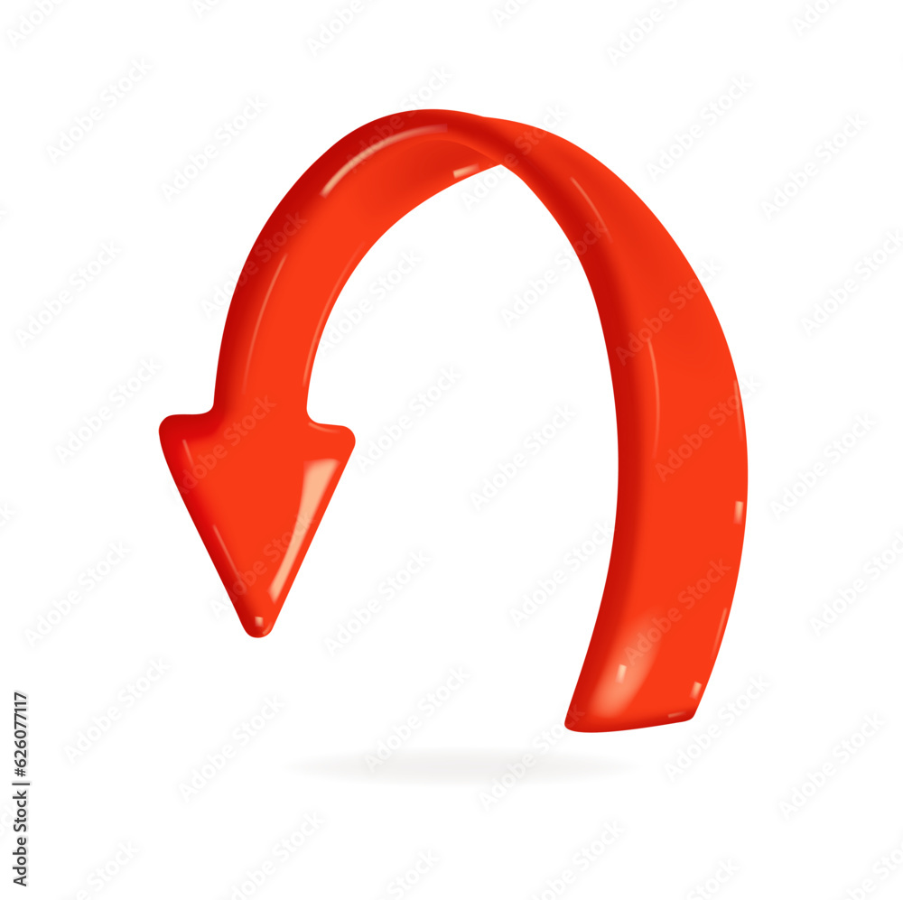 Red arrow down red arrow down red arrow down. Downs and downs chart sign. price graphic element. Realistic 3d design isolated on white background. trading infographic. vector illustration