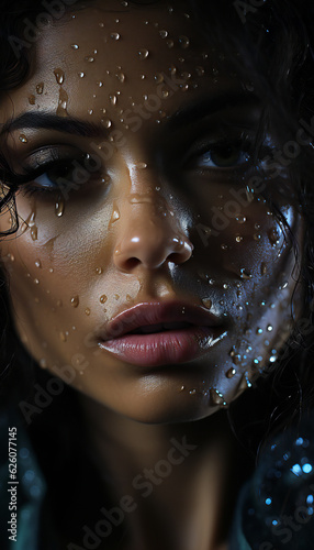 portrait of a woman with a eyes