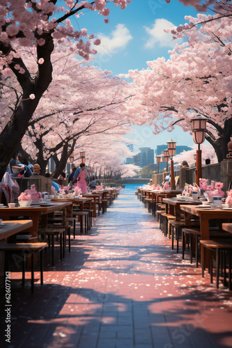 outdoor cafe on the beach