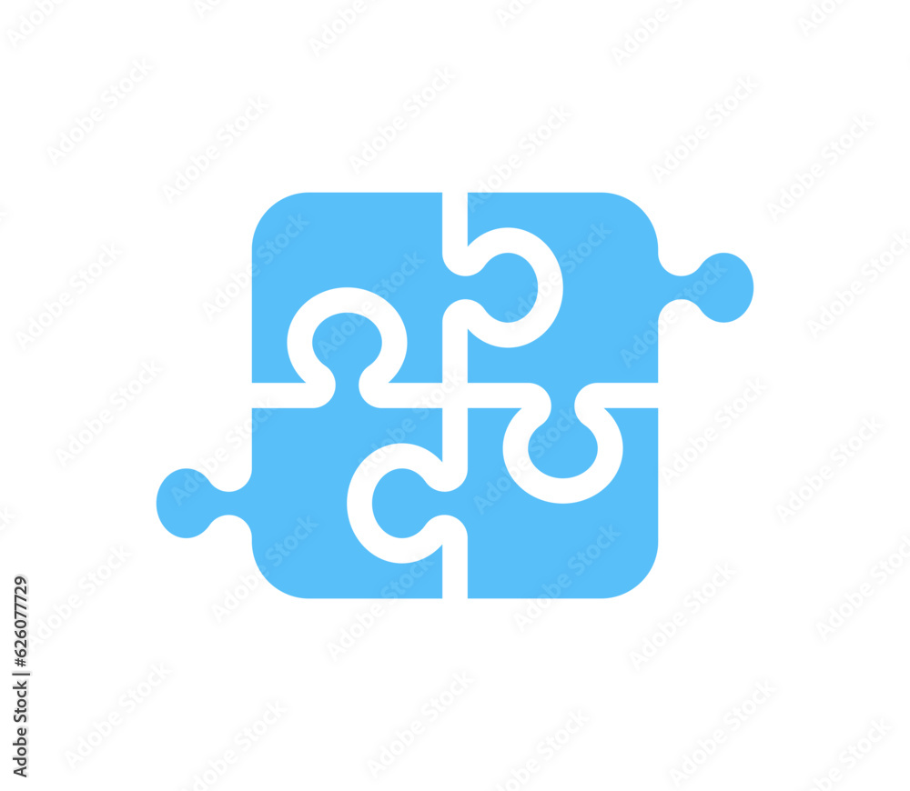 Jigsaw puzzle icon. Blue puzzle game icon. Autism symbol. Jigsaw puzzle icon. Blue puzzle game icon. Autism symbol.