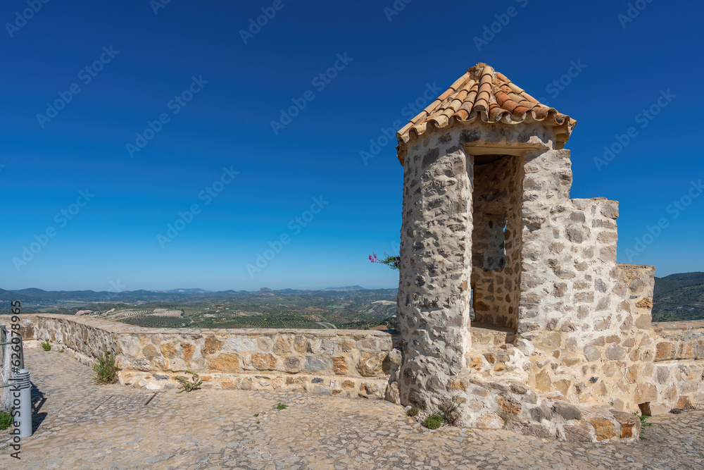 Sentry Box on the Walls of Olvera Castle - Olvera, Andalusia, Spain Sentry Box on the Walls of Olvera Castle - Olvera, Andalusia, Spain