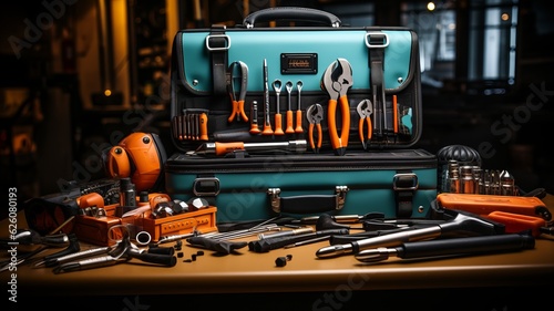 tools arranged in the workshop, for the worker, worker's day mexico latin america