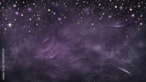 Illustrated Chalk Stars Halloween Grunge Slate Chalkboard Style Purple Background