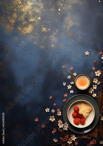 Enchanting breakfast invitation card backgrounds a morning of magic