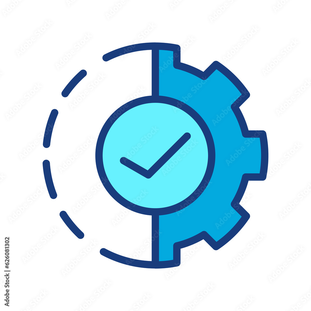 Process icon in flat style isolated on white. Process symbol in black for website design, app, UI. Simple operation icon. Vector gear illustration . Process icon in flat style isolated on white. Process symbol in black for website design, app, UI. Simple operation icon. Vector gear illustration .