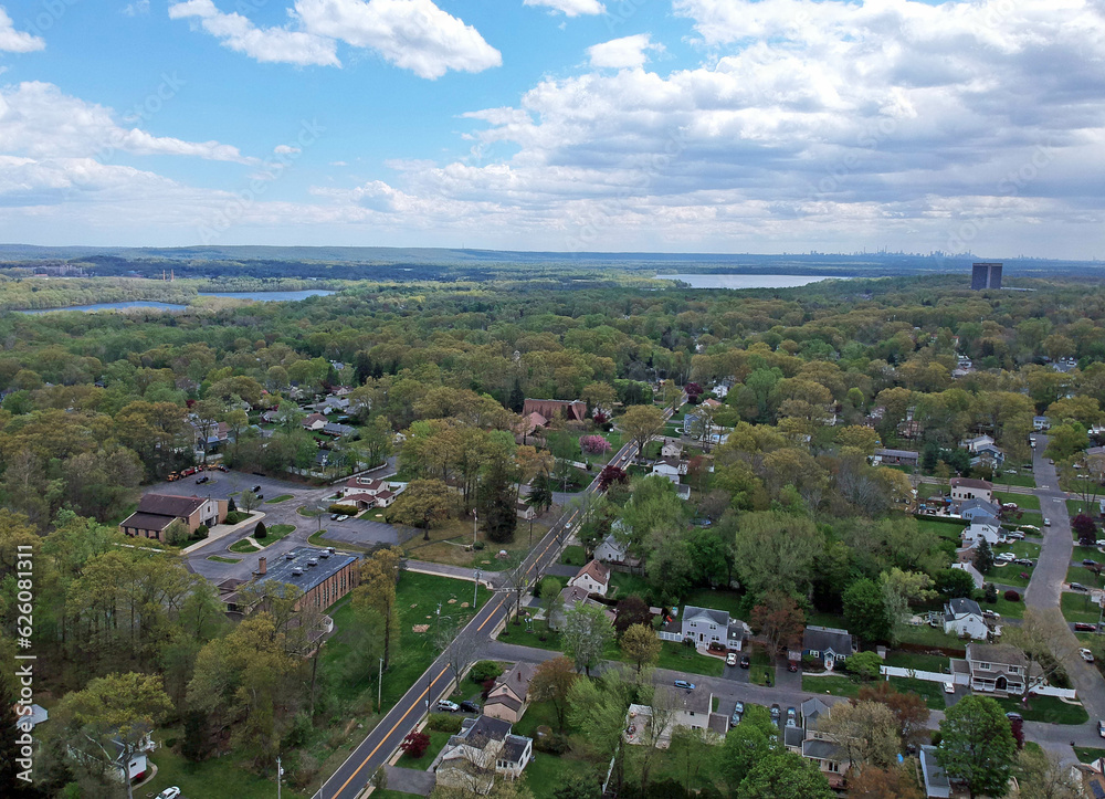 Aerial view of Pearl River, New York