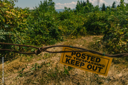 yellow sign stating 