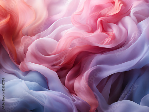 Pink Purple Flowy Swirling Satin Silk Fashion Textile Texture Background Backdrop Generative AI