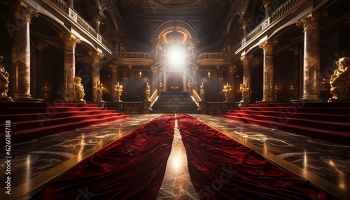 Red Carpet Bollywood Stage, Maroon Steps Spot Light Backdrop of the Golden Regal Awards