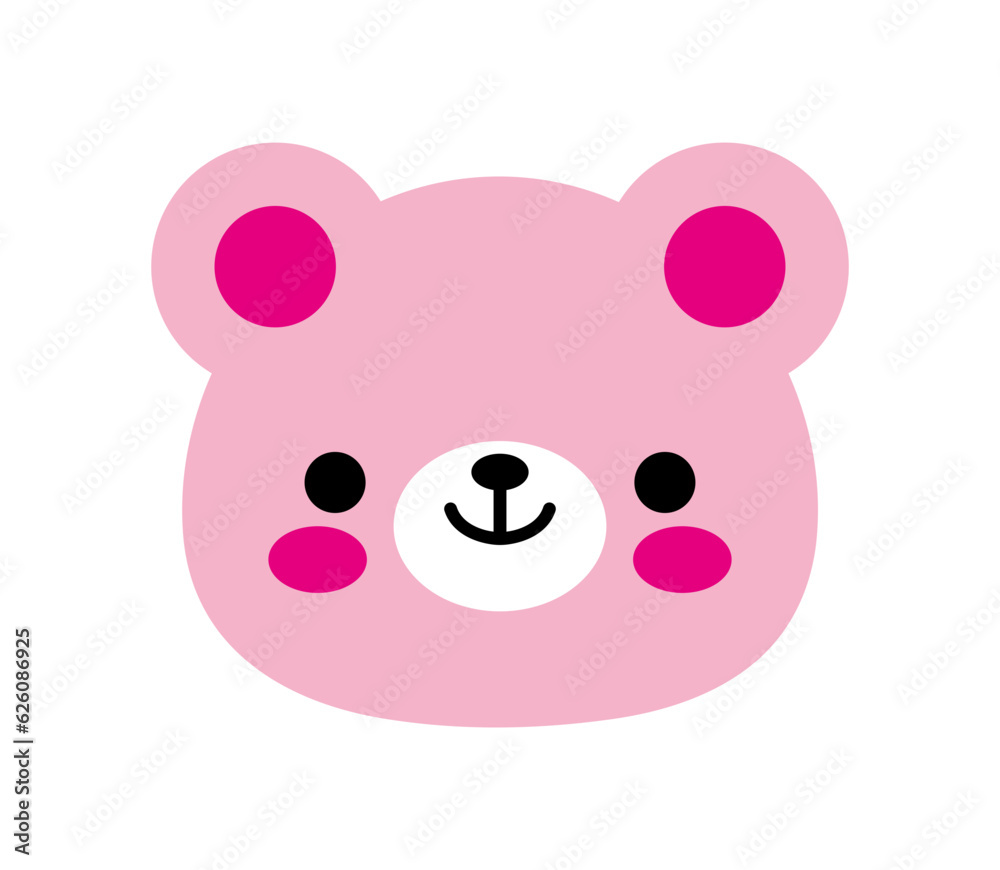 Bear icon. Cute vector teddy bear head icon. Bear icon. Cute vector teddy bear head icon.