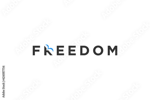 Freedom life logo design fly bird icon symbol humanity non profit organization