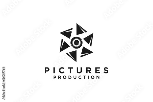 Film picture production shutter lens symbol element icon symbol