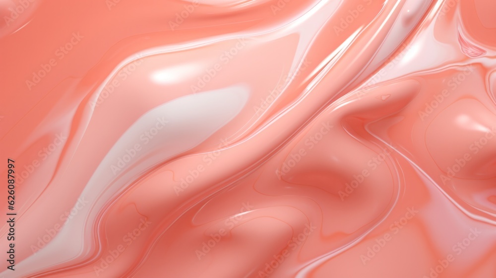 Fototapeta premium Digital fluid liquid wave background. Pink liquid marble glaze texture.