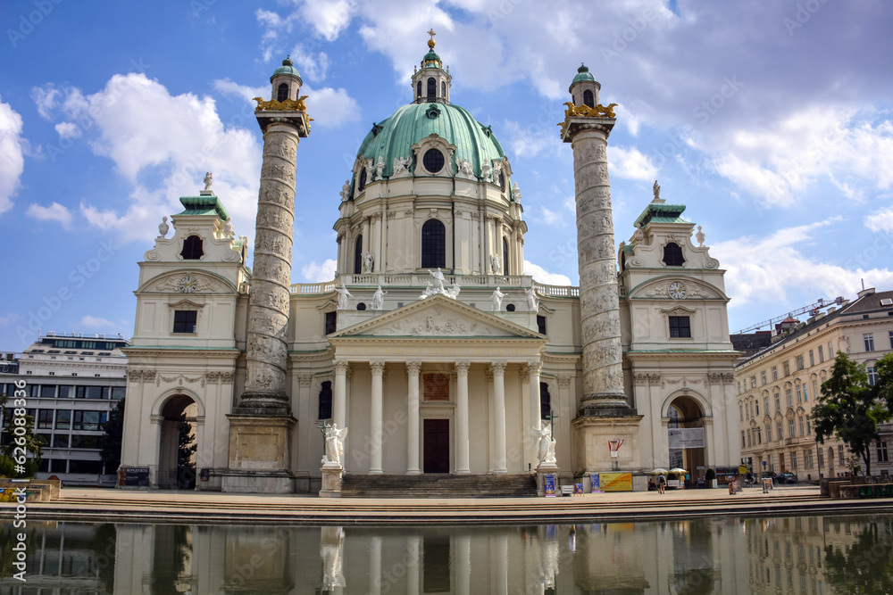 Reflections of the Karlskirche - Vienna, Austria