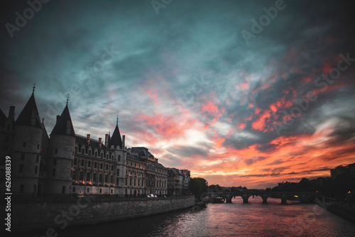 Dusk over the Seine - Paris, France