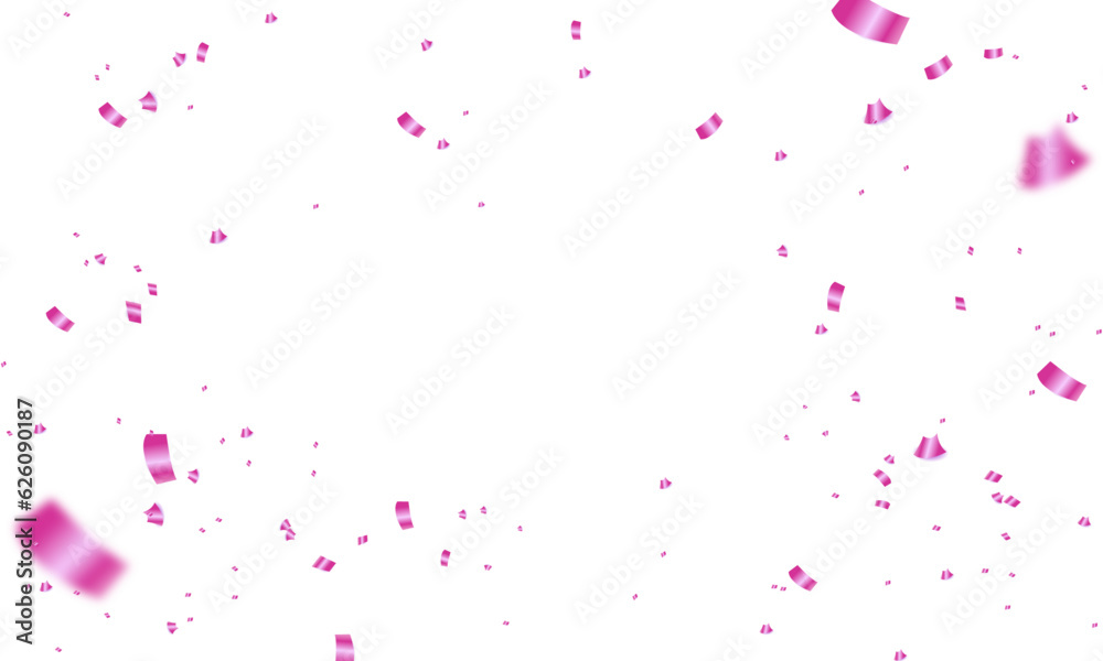 Vector golden pink confetti background