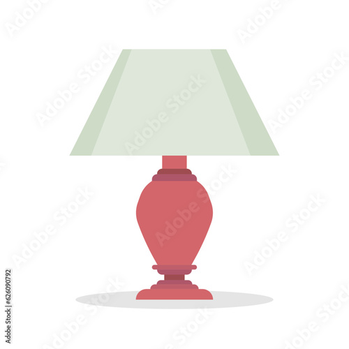 Vector classic table lamp isolated on white background vector trendy illustration