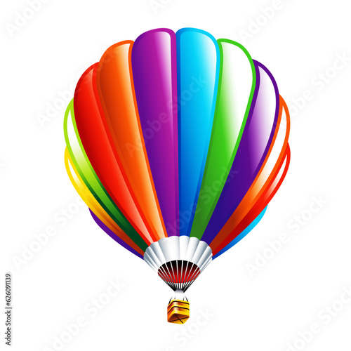 Vector isolated hot air balloon
