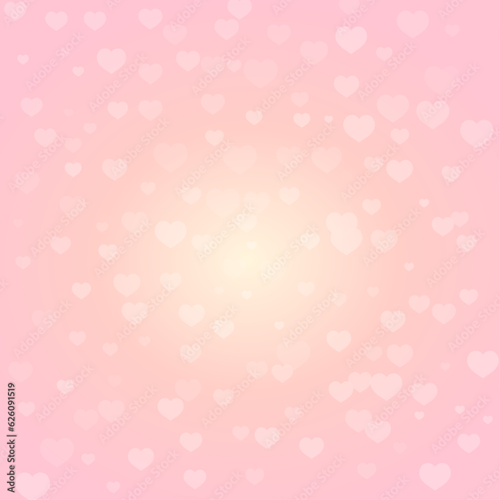 Vector valentines day background with pink hearts design