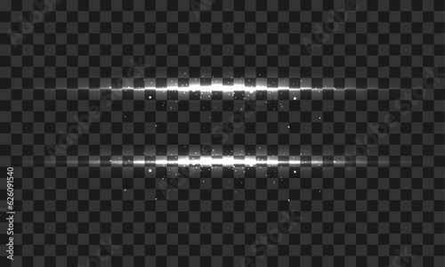 Vector white transparent light streak lens flare effect