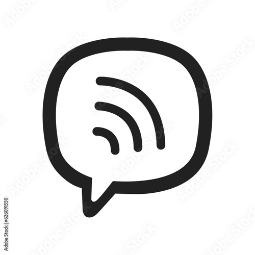Vector wifi flat black simple icon
