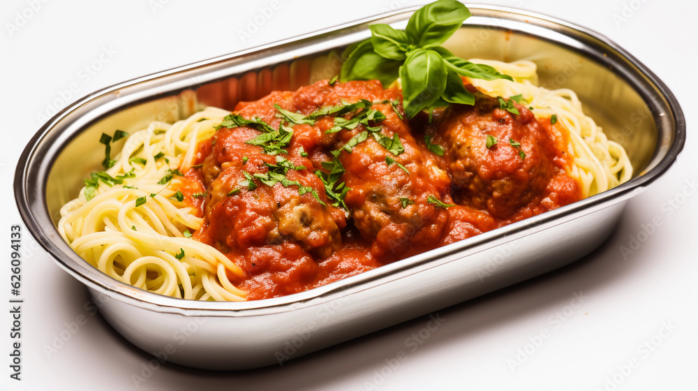 Pasta with tomato sauce and meatballs Pasta with tomato sauce and meatballs