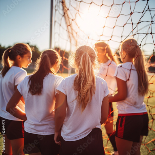 equipo de futbol femenino, Generado con IA photo
