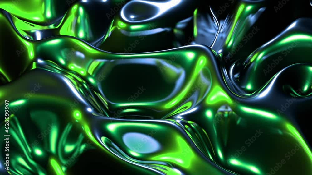 loop de ondas abstractas metálicas