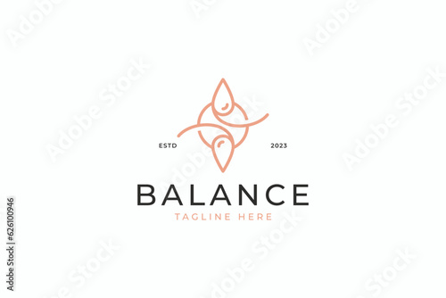 Abstract Balance Concept Sign Symbol for Health Beauty Spiritual Meditation Brand Logo