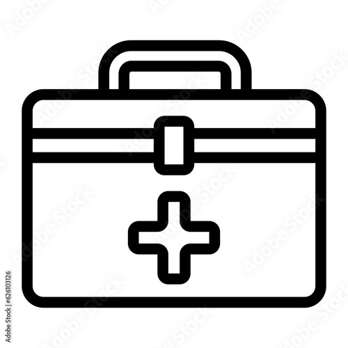 first aid kit line icon