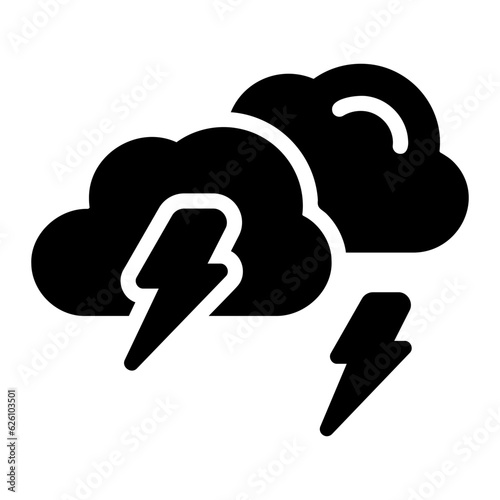 thunderbolt glyph icon