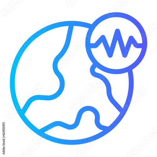 earthquake gradient icon