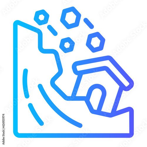 landslide gradient icon