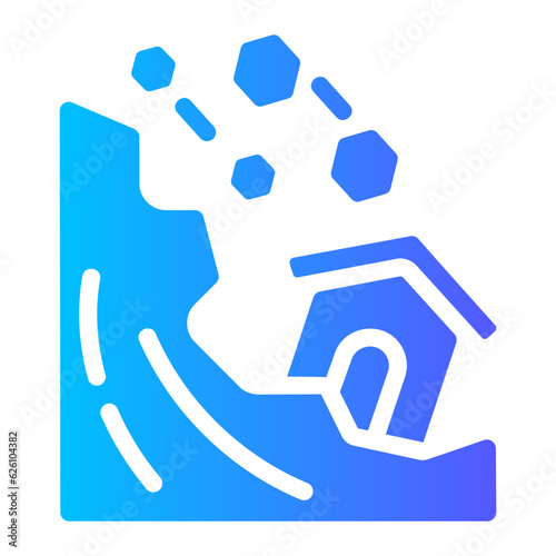 landslide gradient icon