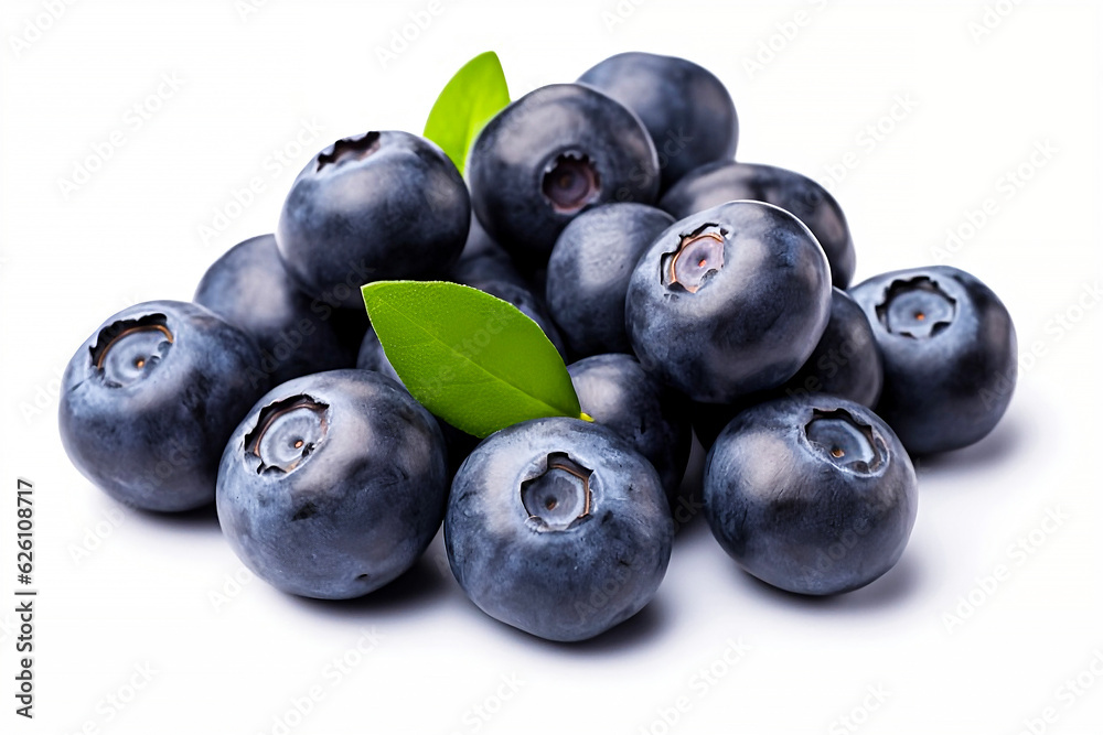Real blueberries isolated on a white background ,blueberries Fresh Juice advertising concept ,blueberries Smoothie - GENERATIVE AI Real blueberries isolated on a white background ,blueberries Fresh Juice advertising concept ,blueberries Smoothie - GENERATIVE AI