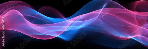 Abstract wave background. Wallpaper and banner. Generative AI