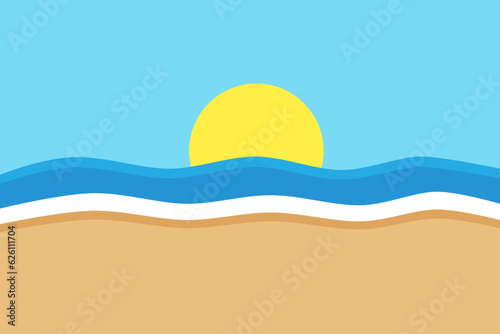 Minimal Summer Flat Design Background