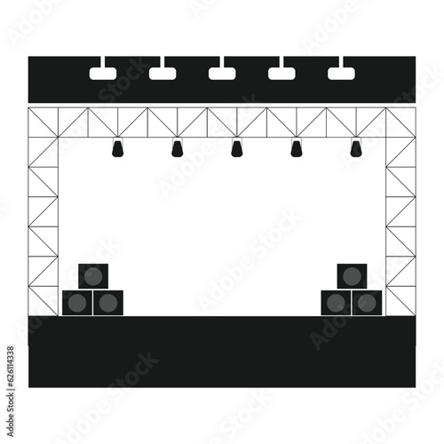 music festival stage icon vector