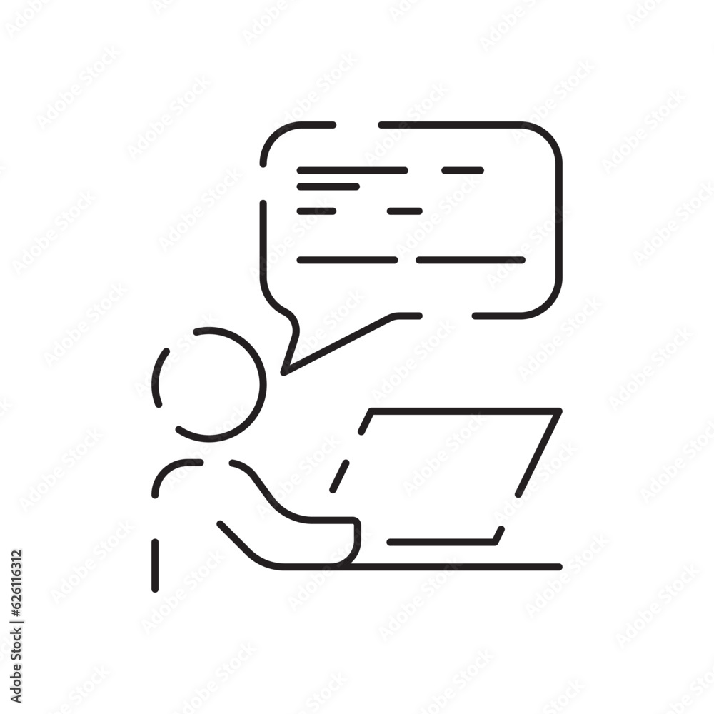 Interview line icon. Business job vector management meeting. Work employee and career. Progress and Personal Development Interview line icon. Business job vector management meeting. Work employee and career. Progress and Personal Development